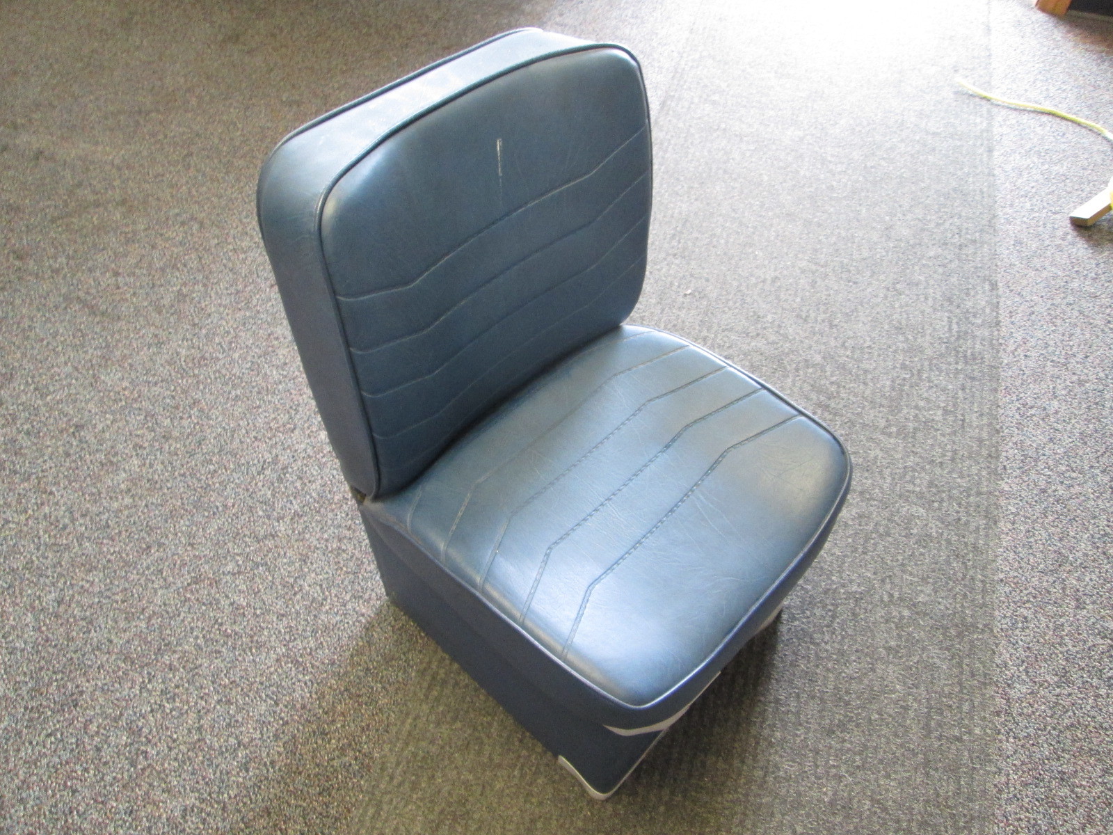 Wise Boat Jump Seat Blue Vinyl with Storage Green Bay Propeller