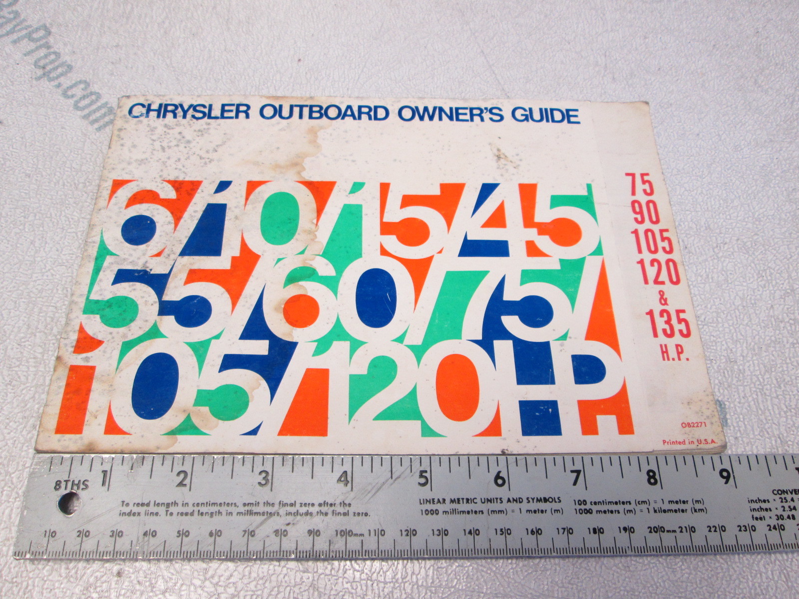 Chrysler Outboard Owner's Guide 75-135 Hp OB2271