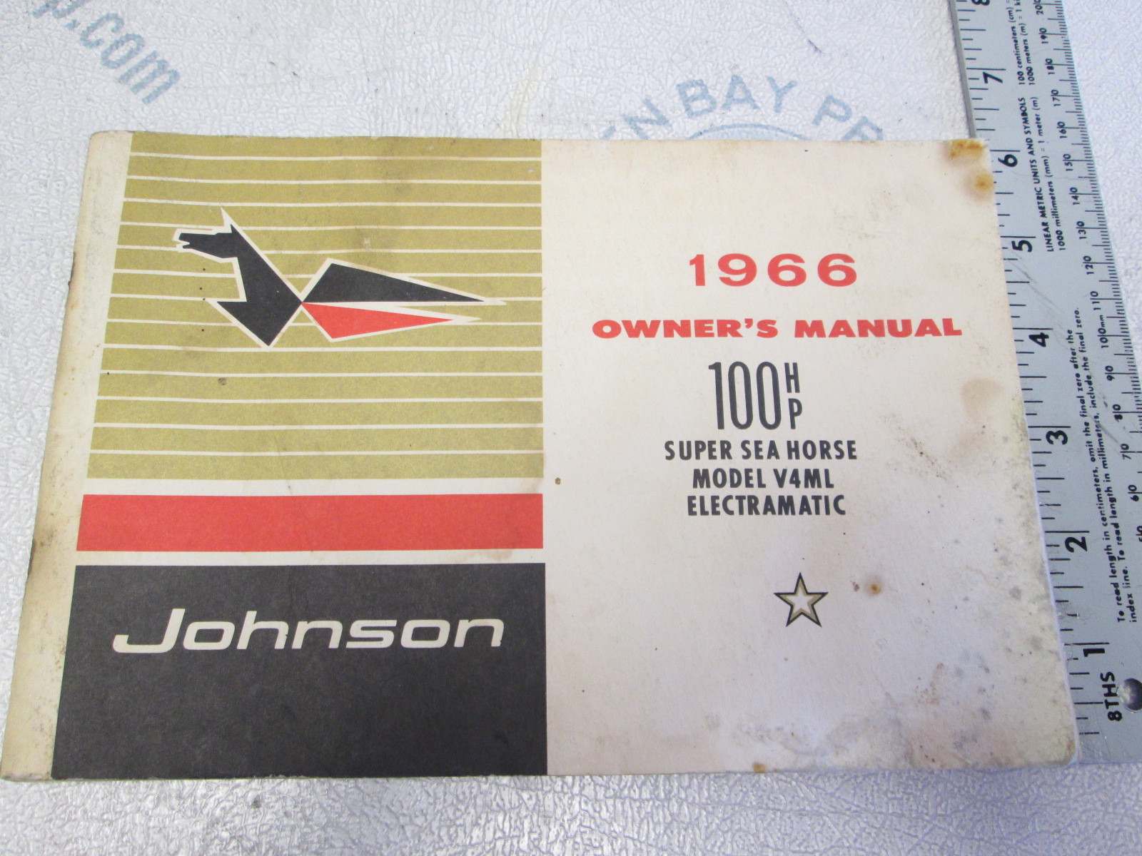 1966 Johnson 100 Hp Super Sea Horse Outboard Owner's Manual