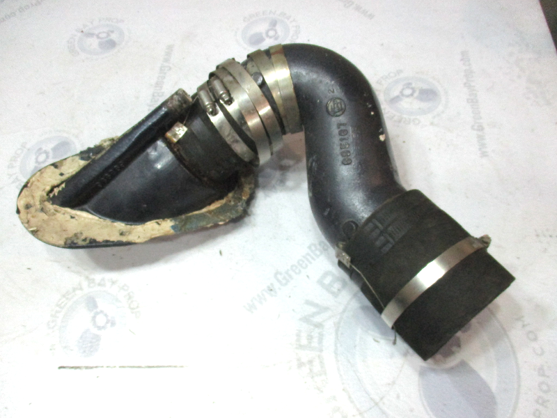 F695996 F695167 Force Stern Drive L-Drive Exhaust Flange & Elbow 85-125Hp '89-90
