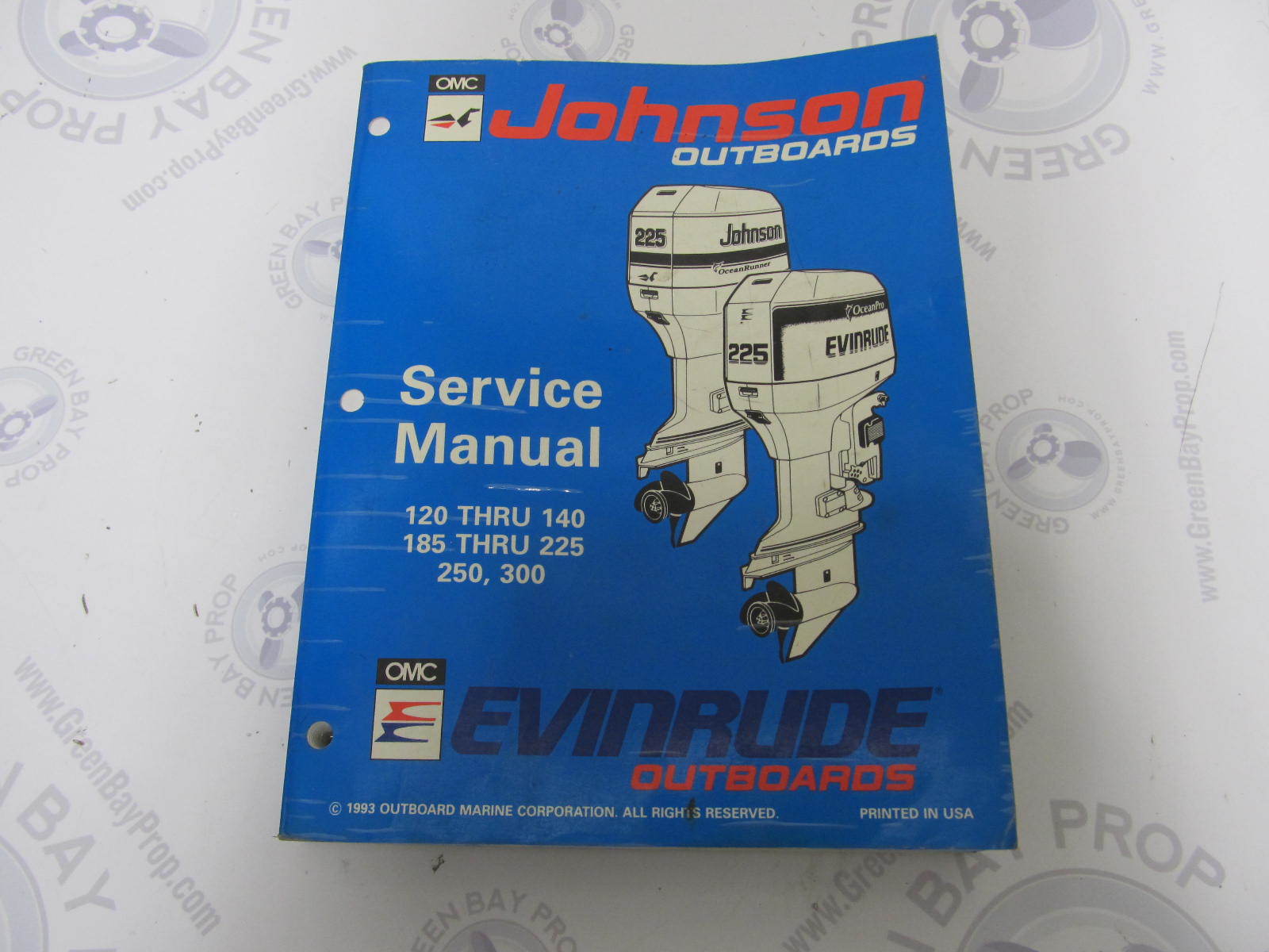 500612 Johnson Evinrude Outboard Service Manual "ER" 120-300 HP ...