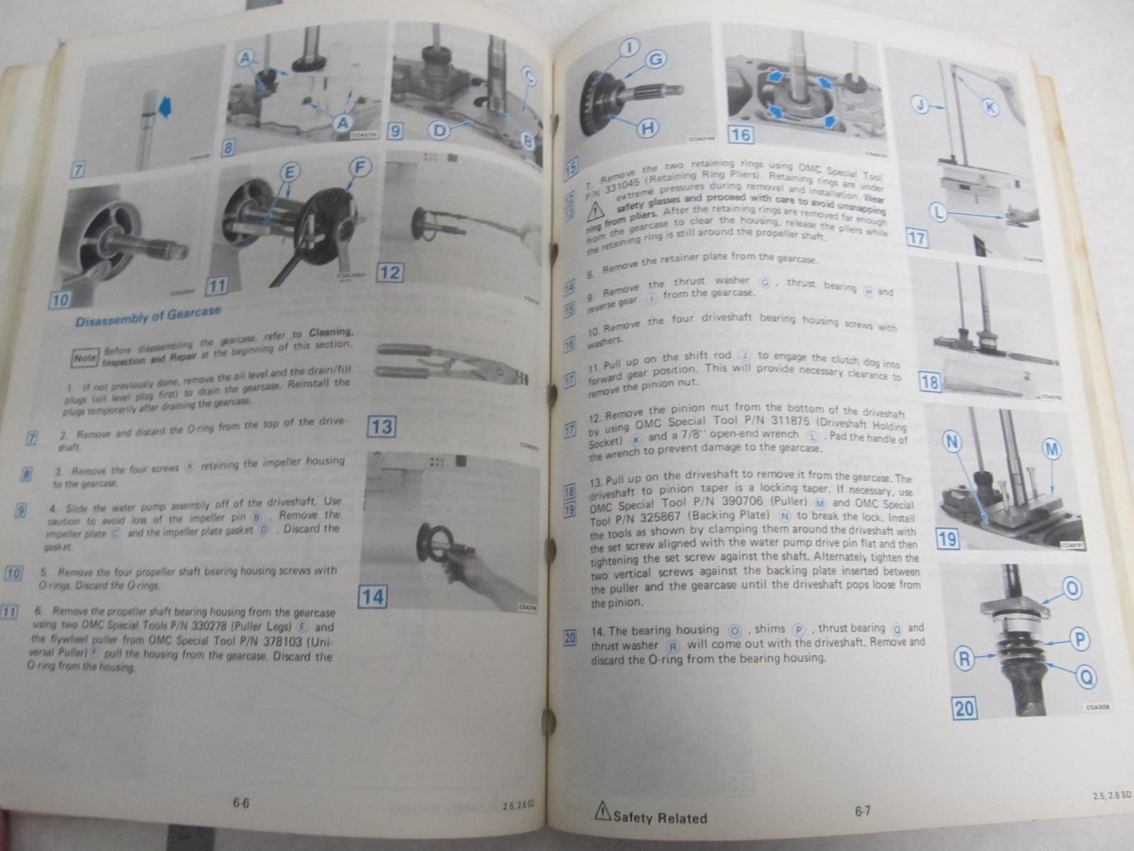 ... 507513 1985 OMC Sea Drive Outboard Service Manual 2.5L & 2.6L S-Type
