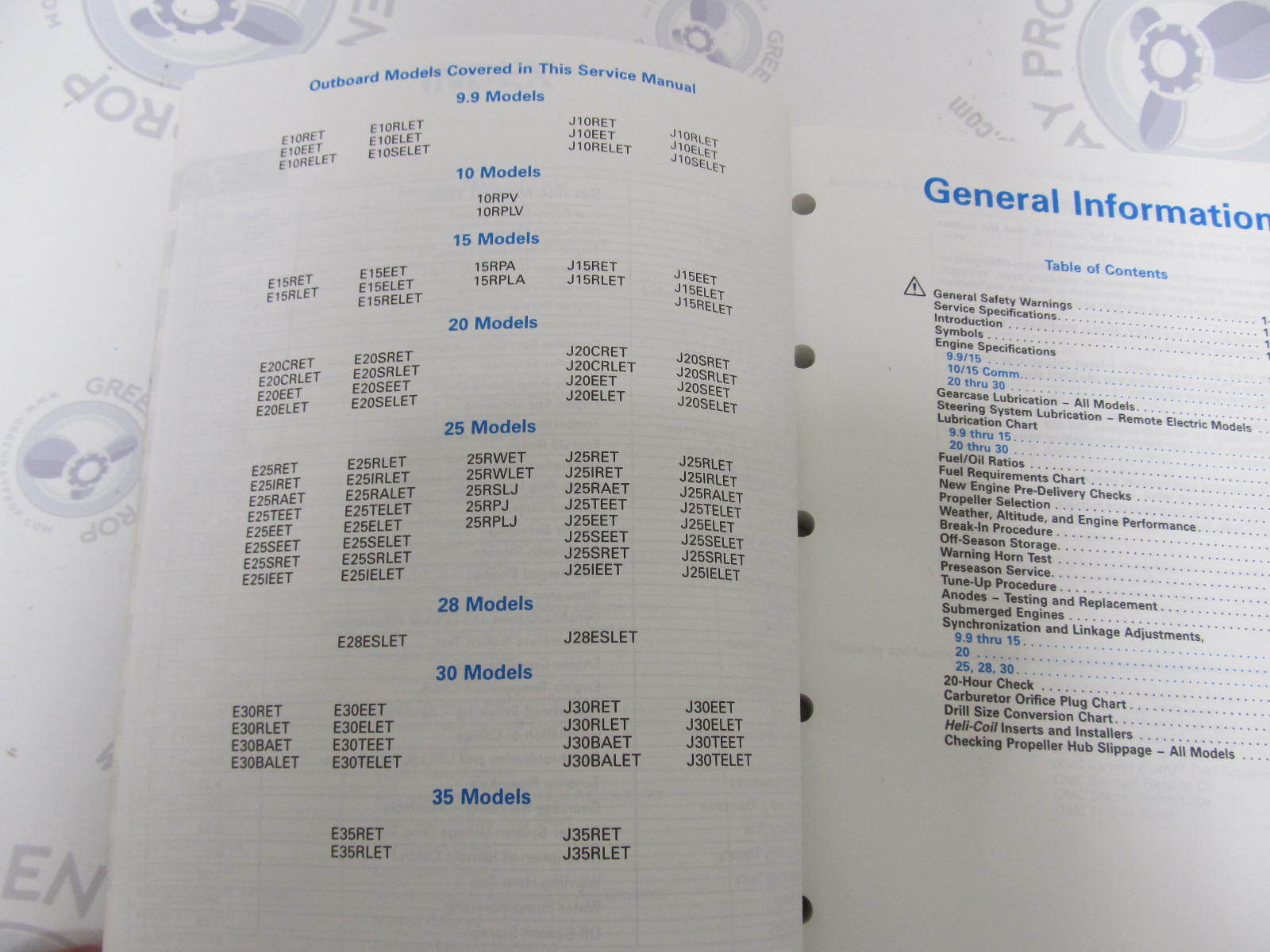 ... 9.9-30 HP 1993 508282 Johnson Evinrude Outboard Service Manual "ET" ...
