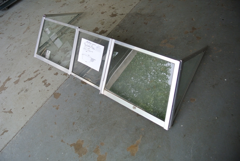 Boat Windshield 67 wide 36 long Walk Through Aluminum Frame Green Bay