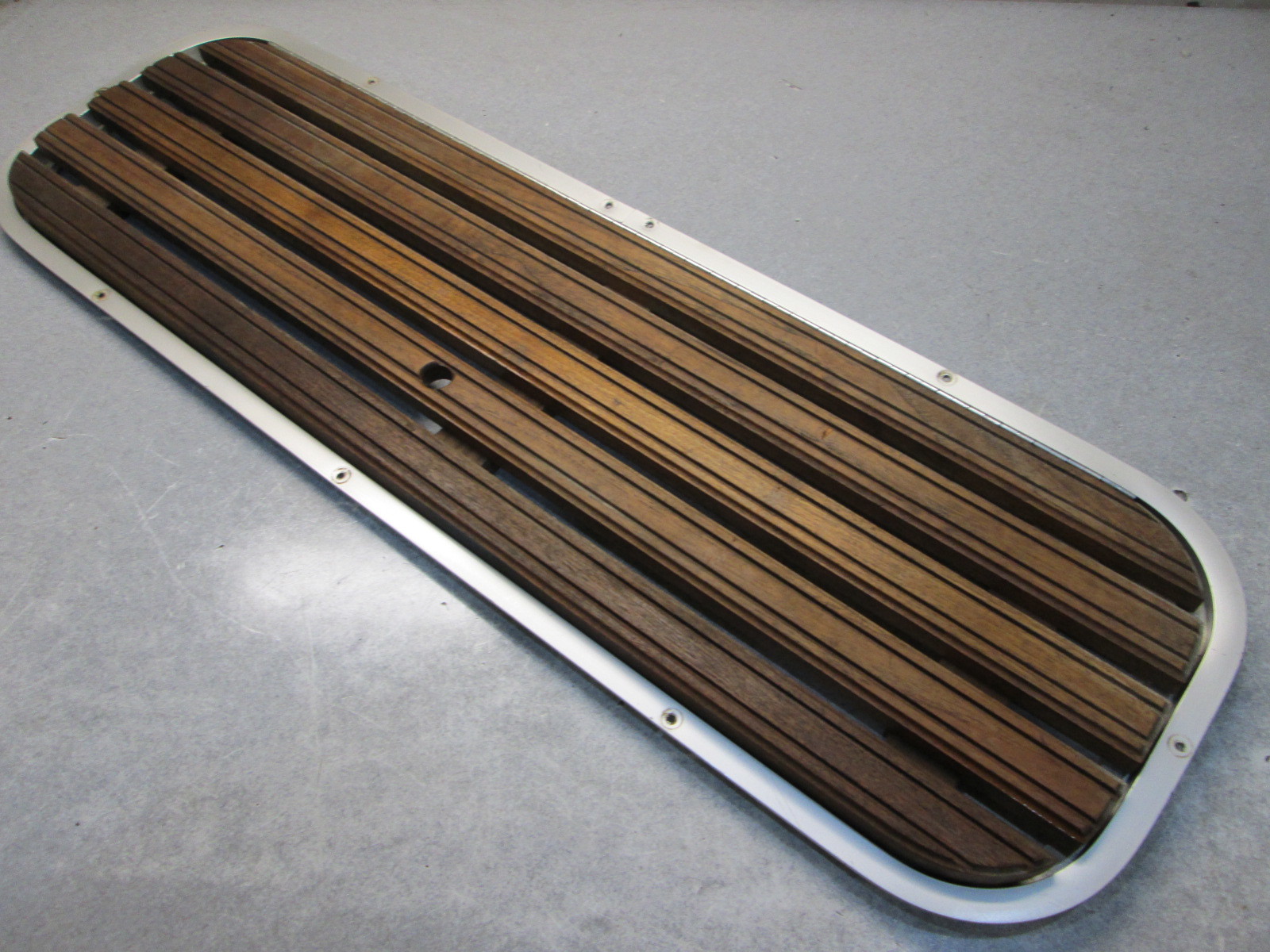 1992 Euroline Boat Floor Deck Hatch Teak Wood 43.5 in Green Bay