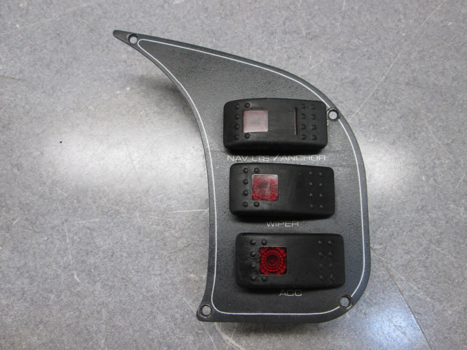 1995 Bluewater Boat Dash Switches Nav Anchor Light Wiper ACC Green