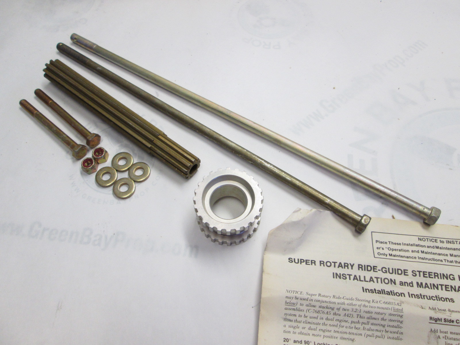 66815A2 Fits Mercury Super Rotary Ride Guide Boat Steering Steering Kit Green Bay Propeller