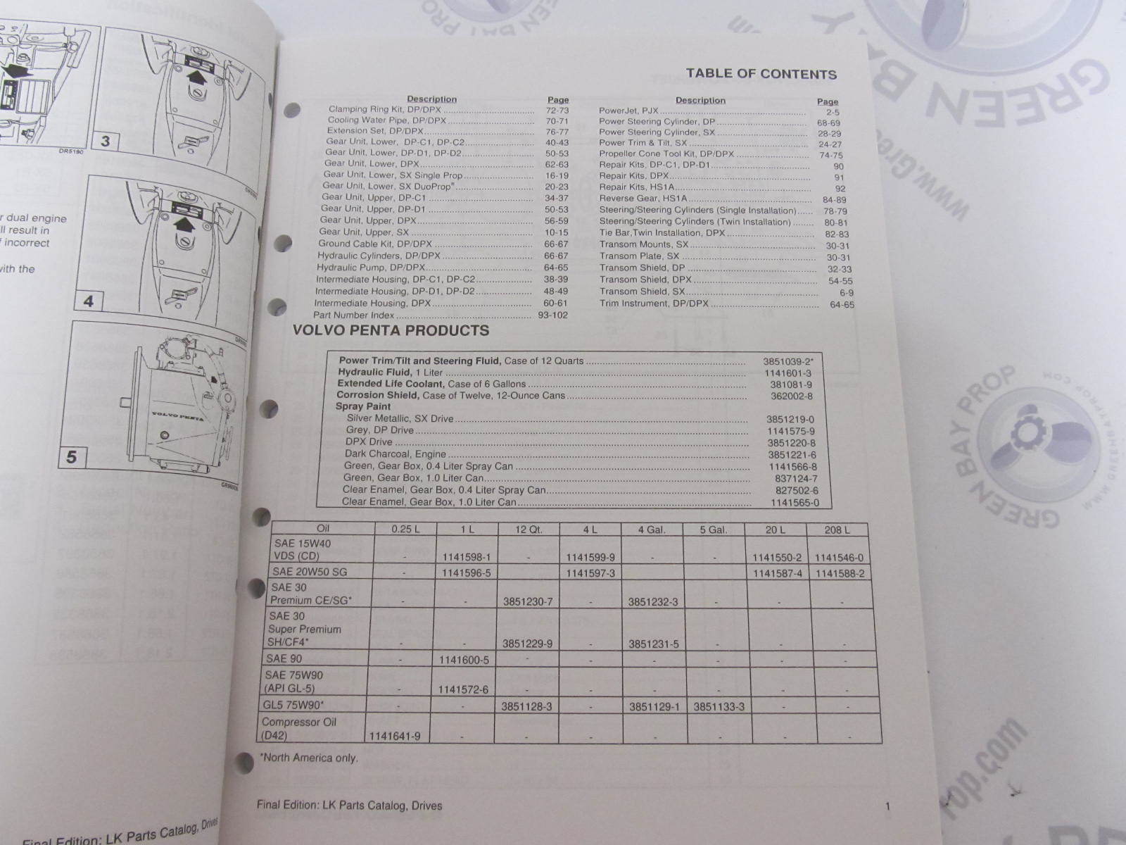 ... 7797430-1 Volvo Penta Stern Drive Parts Catalog "LK" PJX ...