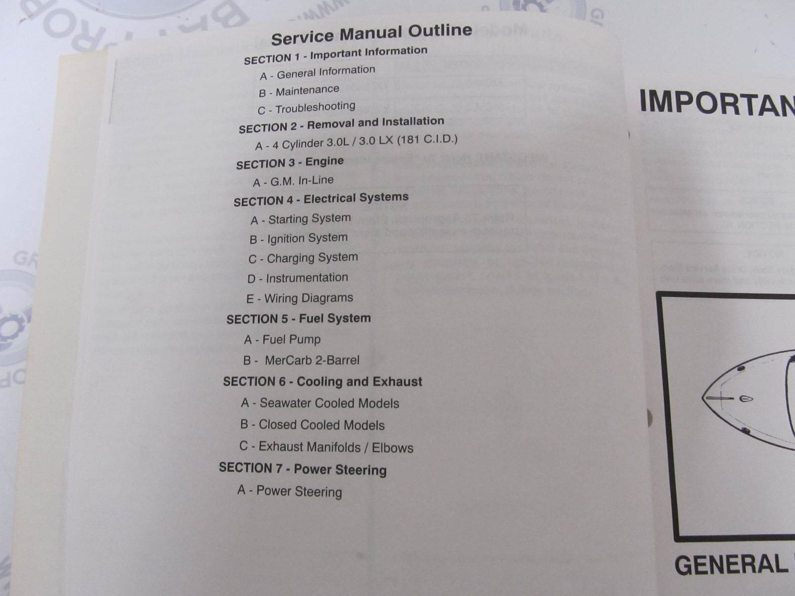 ... 90-816462 695 MerCruiser Service Manual Number 13 GM 4 Cylinder Marine Engines