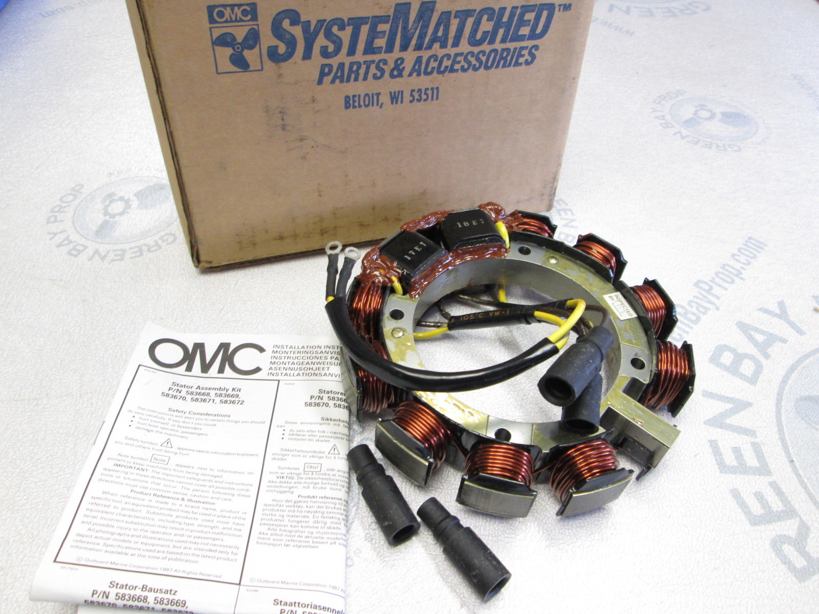 0583670 Evinrude Johnson Outboard 35A Stator V6 197785 Green Bay