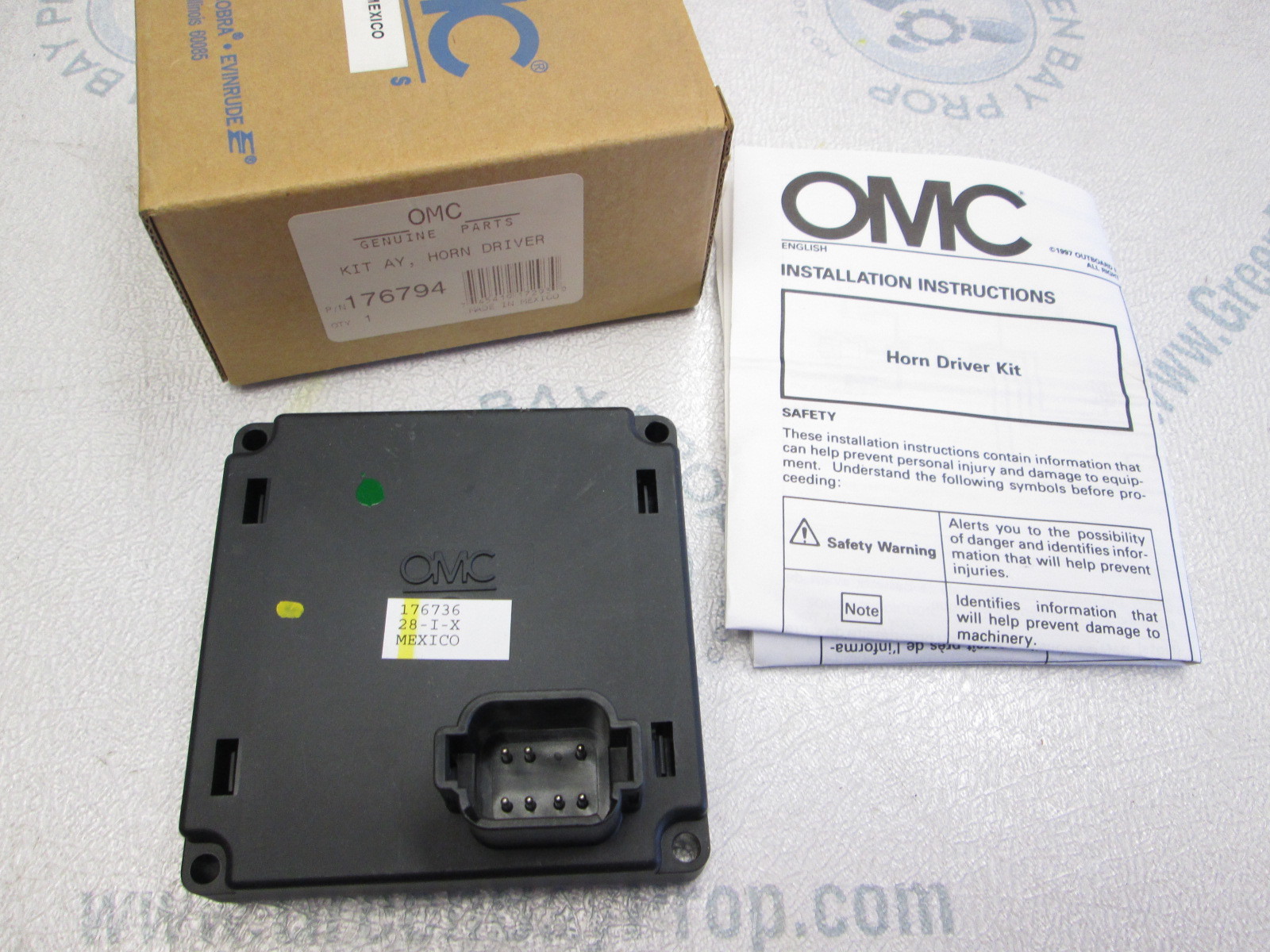 0176794 176794 OMC Evinrude Johnson Outboard Driver Horn Kit 1996 & Up