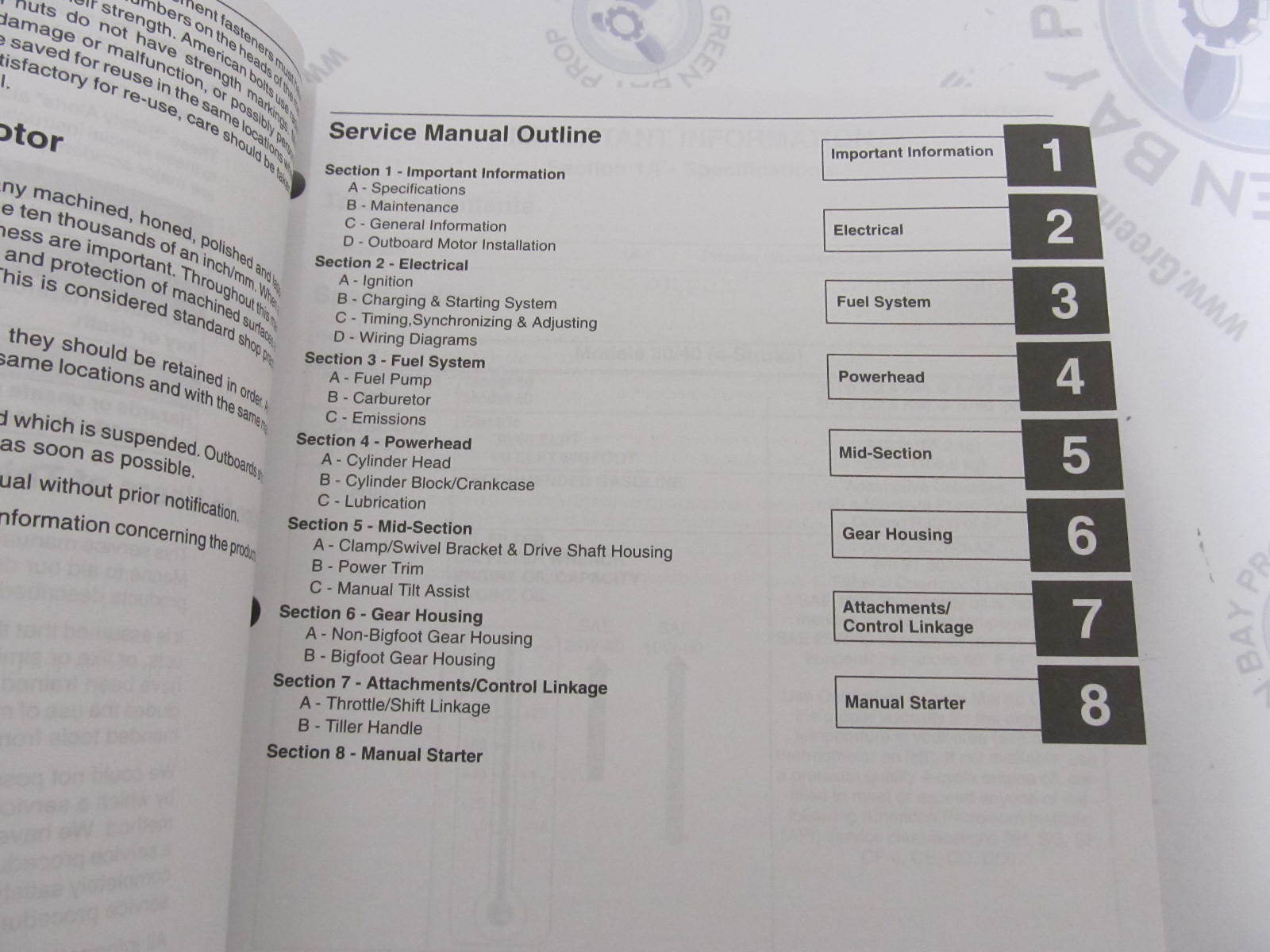 ... 90-857046 Mercury Mariner Outboard Service Manual 30/40 HP 4-Stroke ...