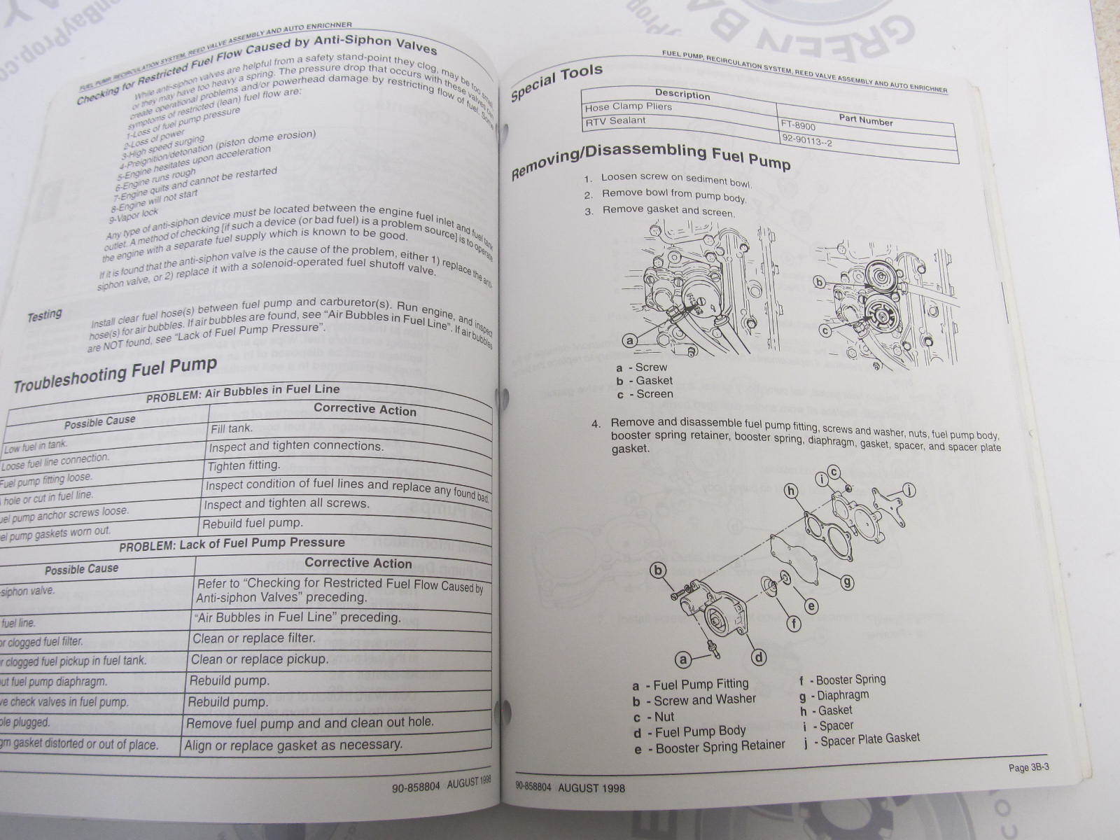... 90-858804 Mercury Marine Outboard Service Manual Sport Jet 120XR2