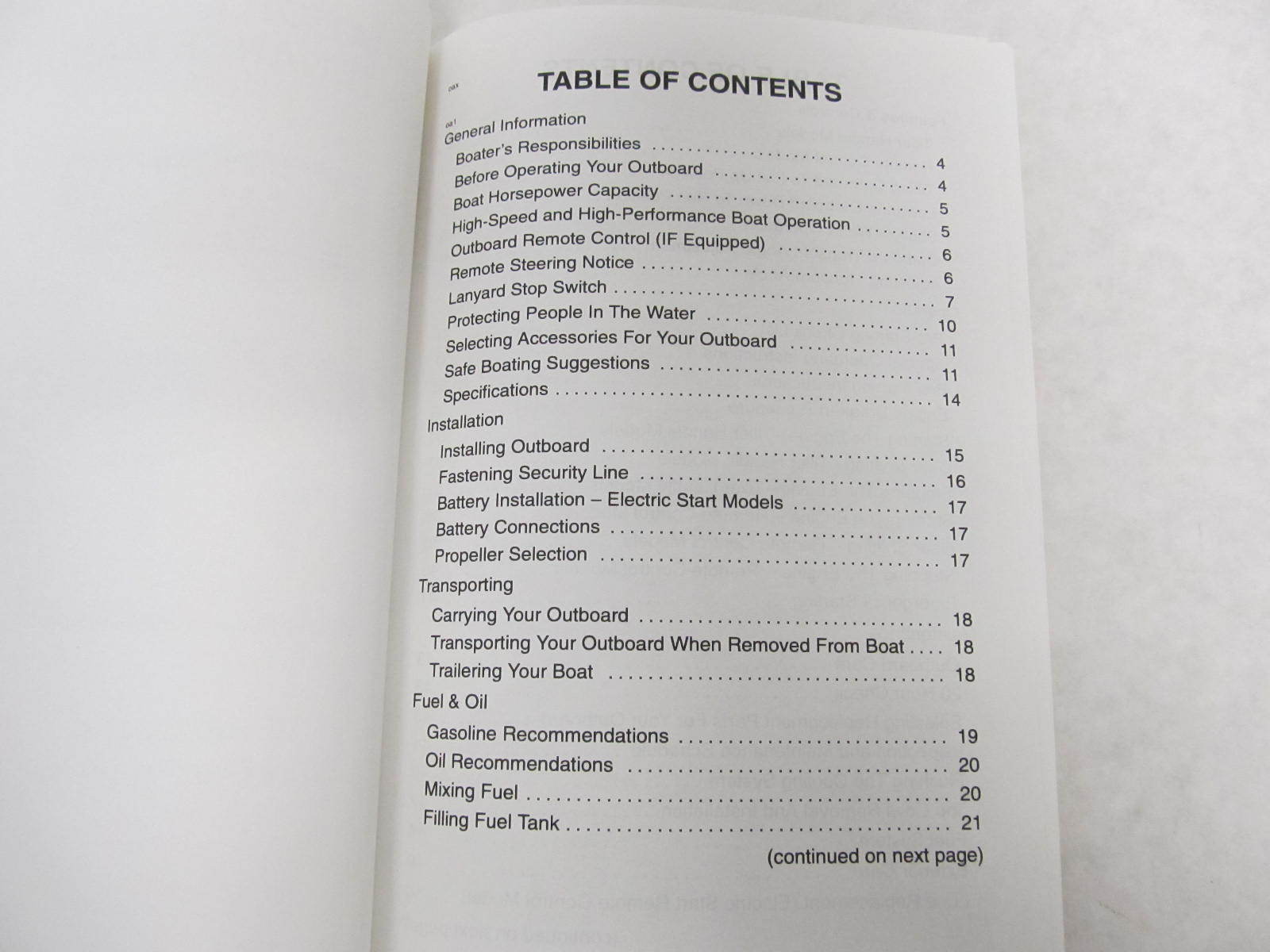 ... 90-14138950 Mercury Mariner Outboard Operation & Maintenance Manual 6-15 HP