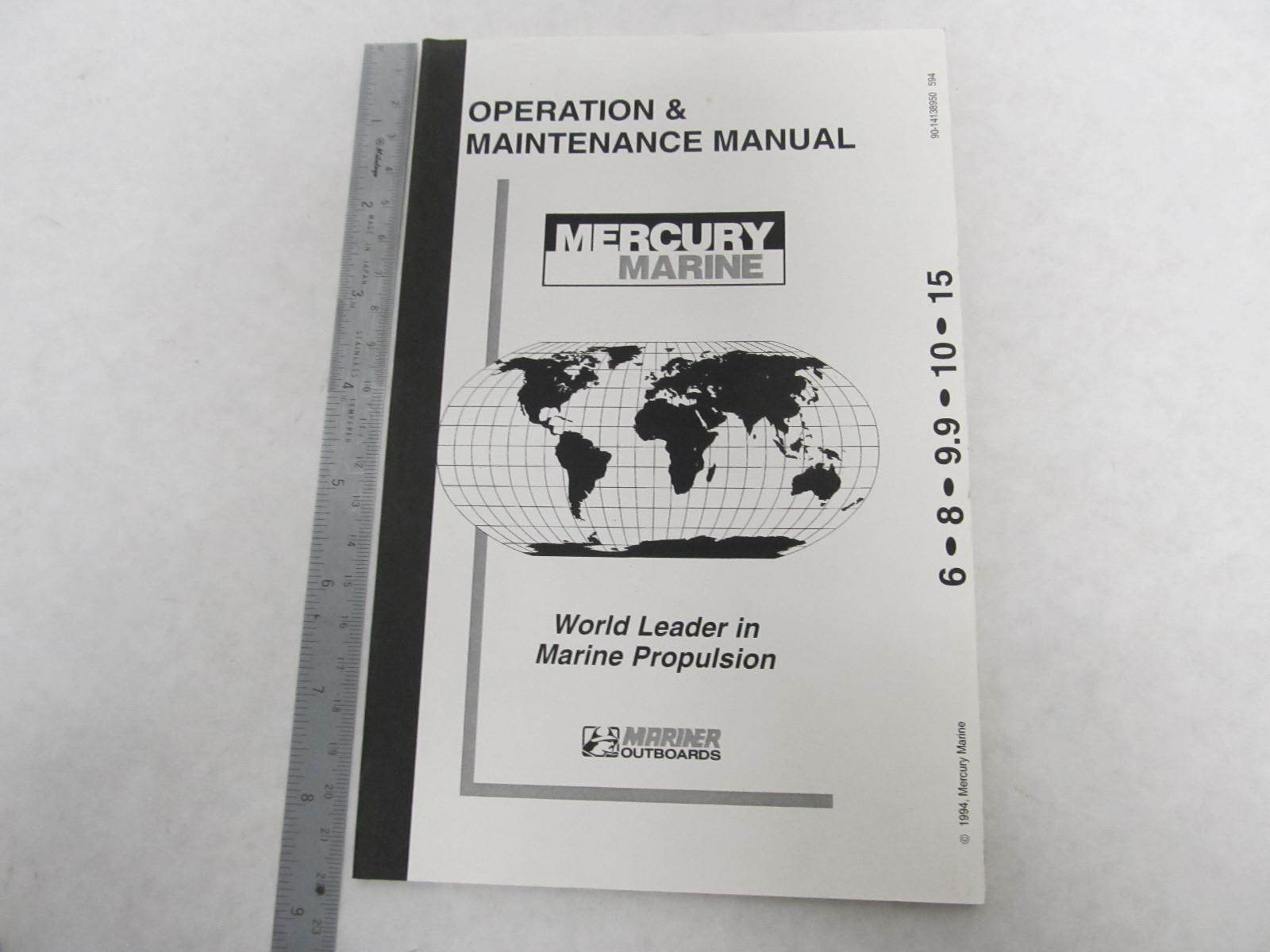 90-14138950 Mercury Mariner Outboard Operation & Maintenance Manual 6-15 HP ...