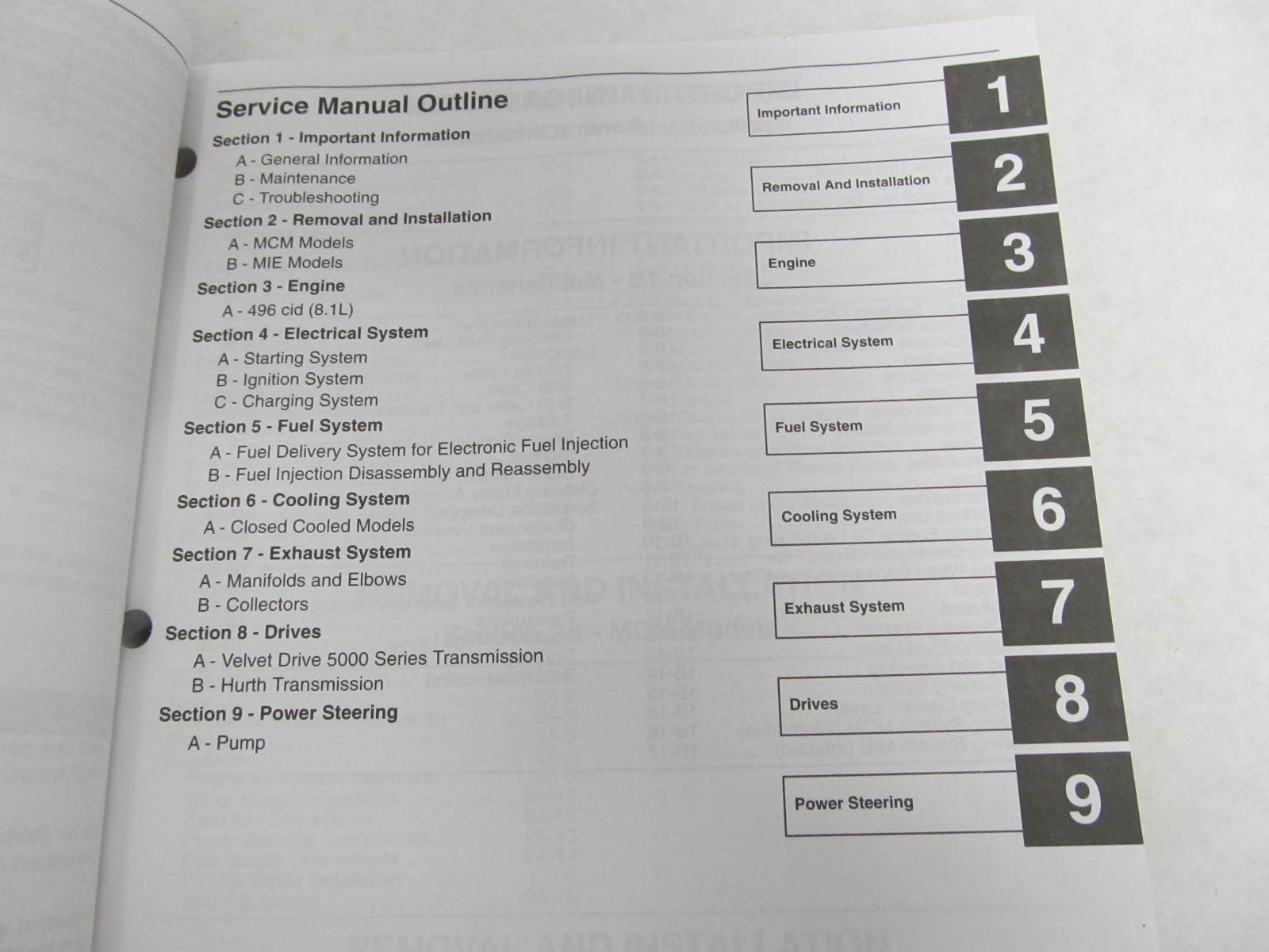 90-863161 Mercury Mercruiser #30 Service Manual for 496cid/8.1