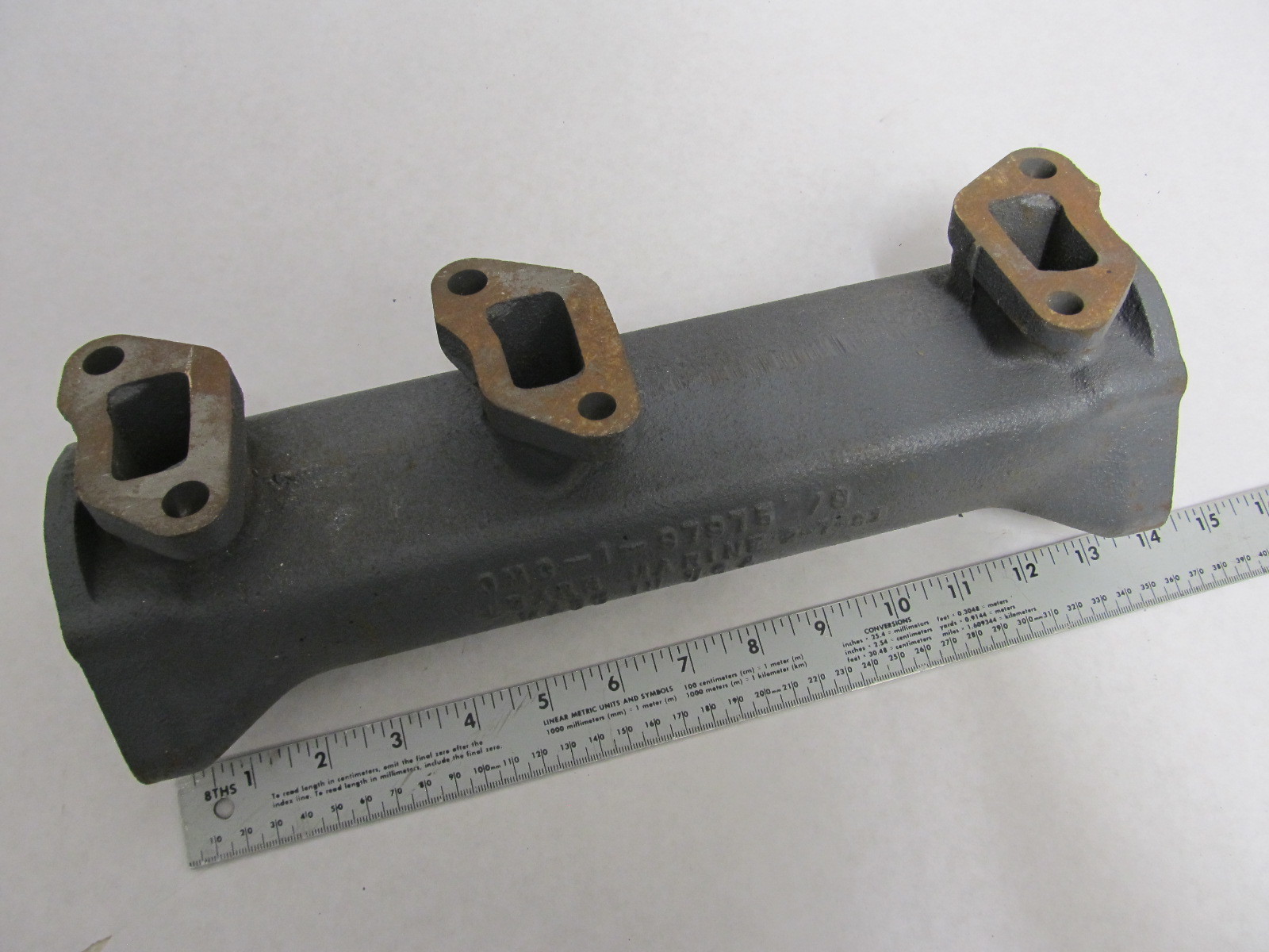 979759 OMC Starboard Exhaust Manifold & Stud Assy V6 Buick 155 HP Stern Drive