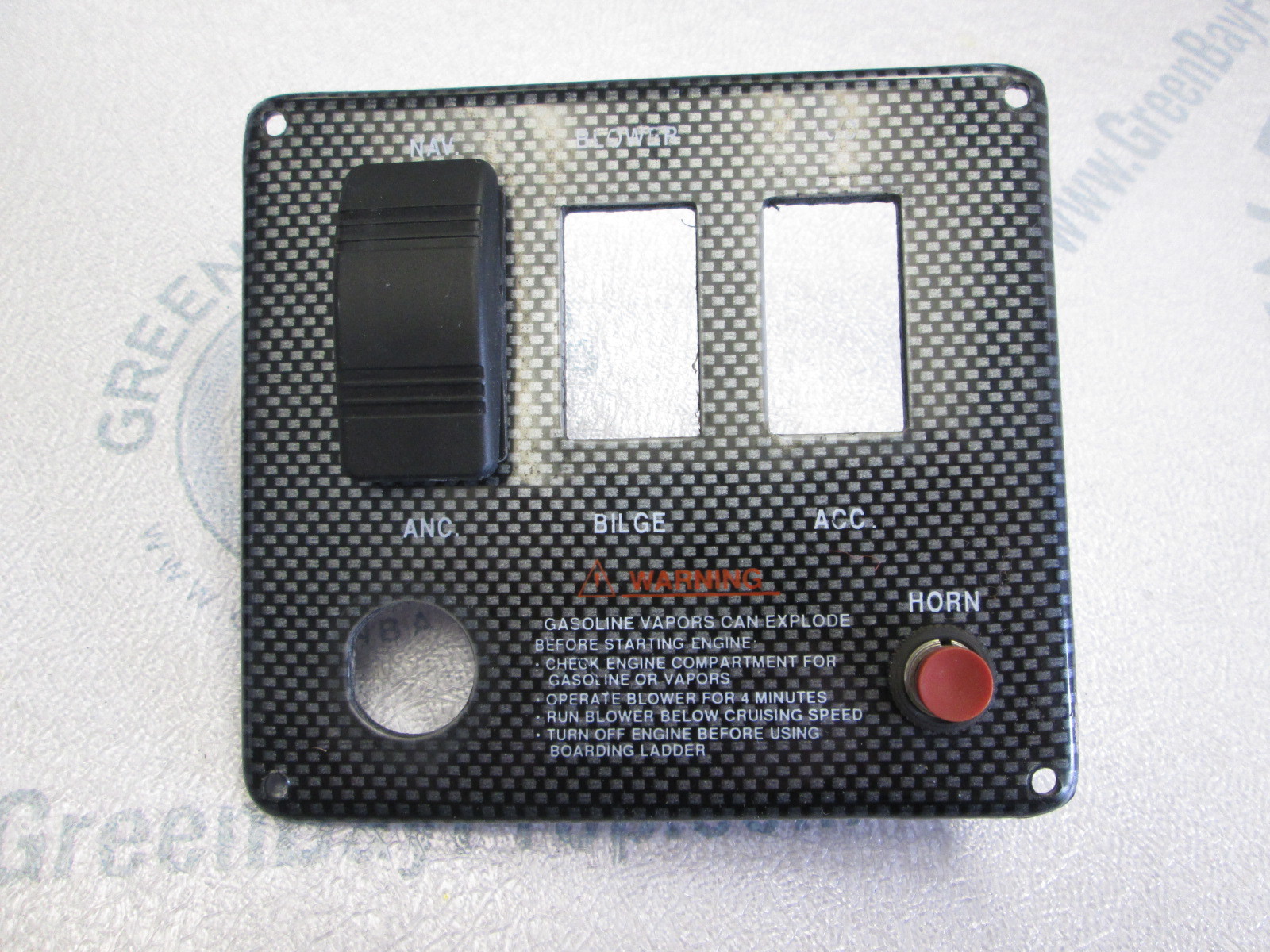 2000 Glastron SX 195 Boat Dash Switch Panel for Nav Light Bilge