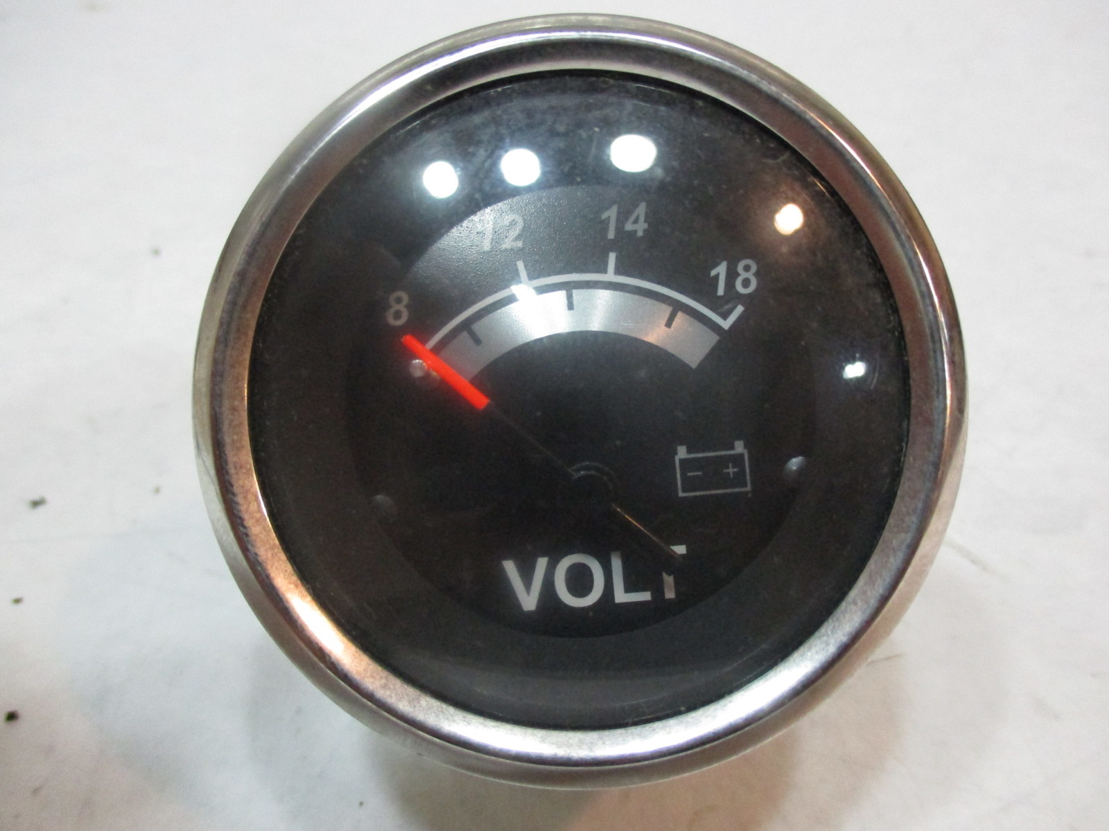 67019F Teleflex Marine Boat Black Sterling 2" Voltmeter Gauge 8-18 VDC