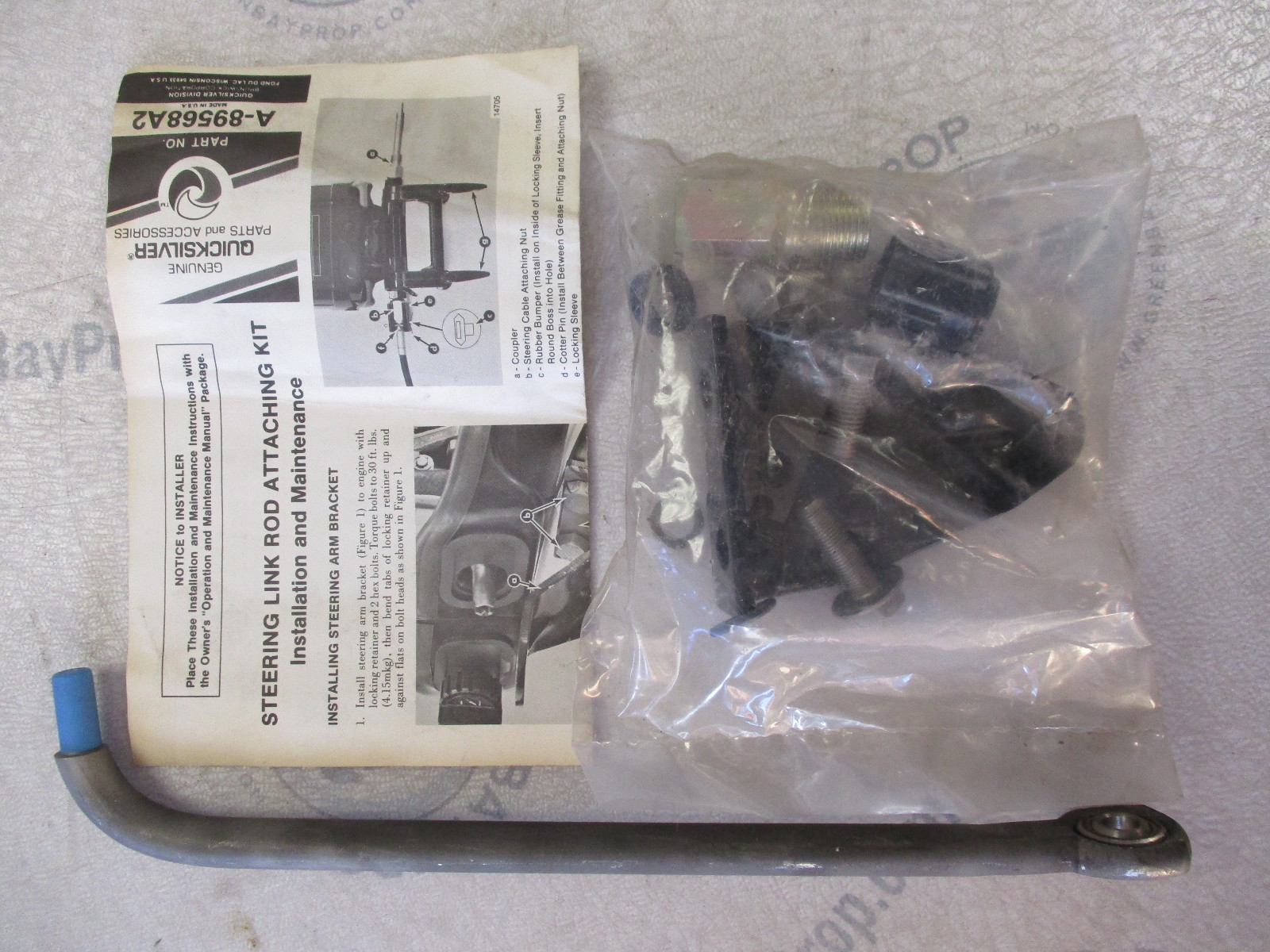 89568A2 Fits Mercury Quicksilver Ride Guide Steering Link Rod Attaching Kit