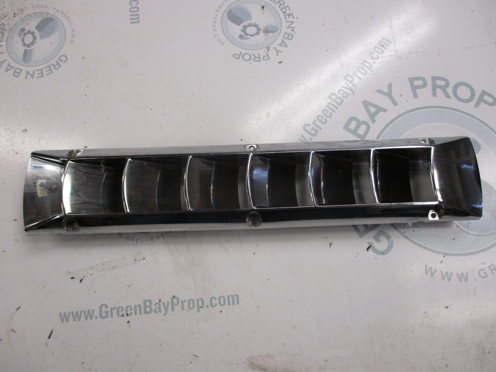 Marine Boat Blower Vent Cover Chrome Plastic 17 3/4" x 3 3/8" Green