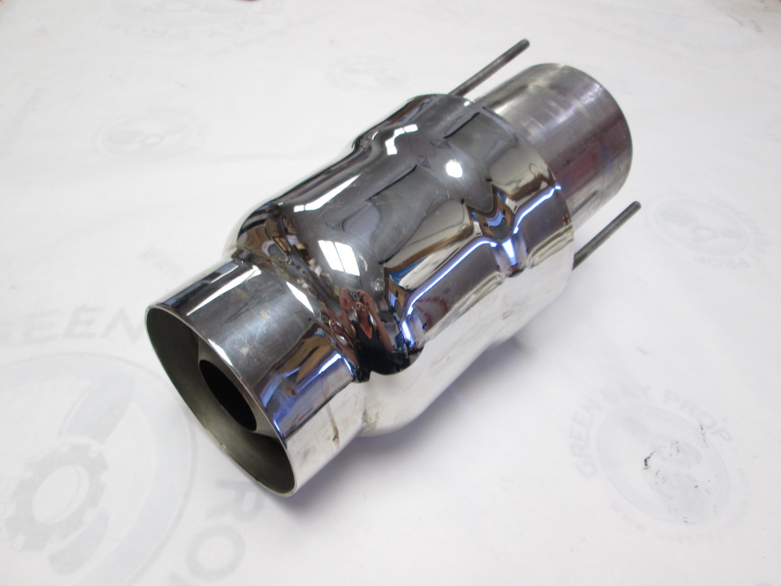 Boat Through Hull Exhaust Tip Muffler Stainless Steel for 4" Hose