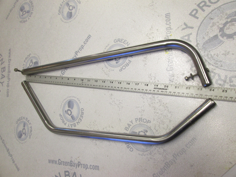 1987 Bayliner Capri Set of Two Top & Bottom Swim Platform Rails 24" and 24 1/2"