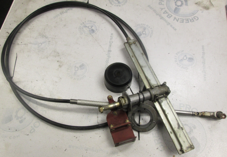 E300001 Morse 13 Ft Rack & Pinion Boat Steering Cable and Helm Green
