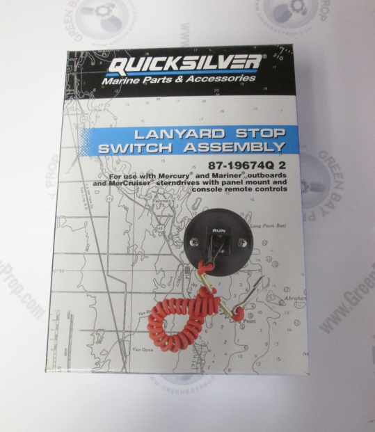 87-19674Q2 Flush Mount Lanyard Stop Switch Kit fits Mercury Mariner
