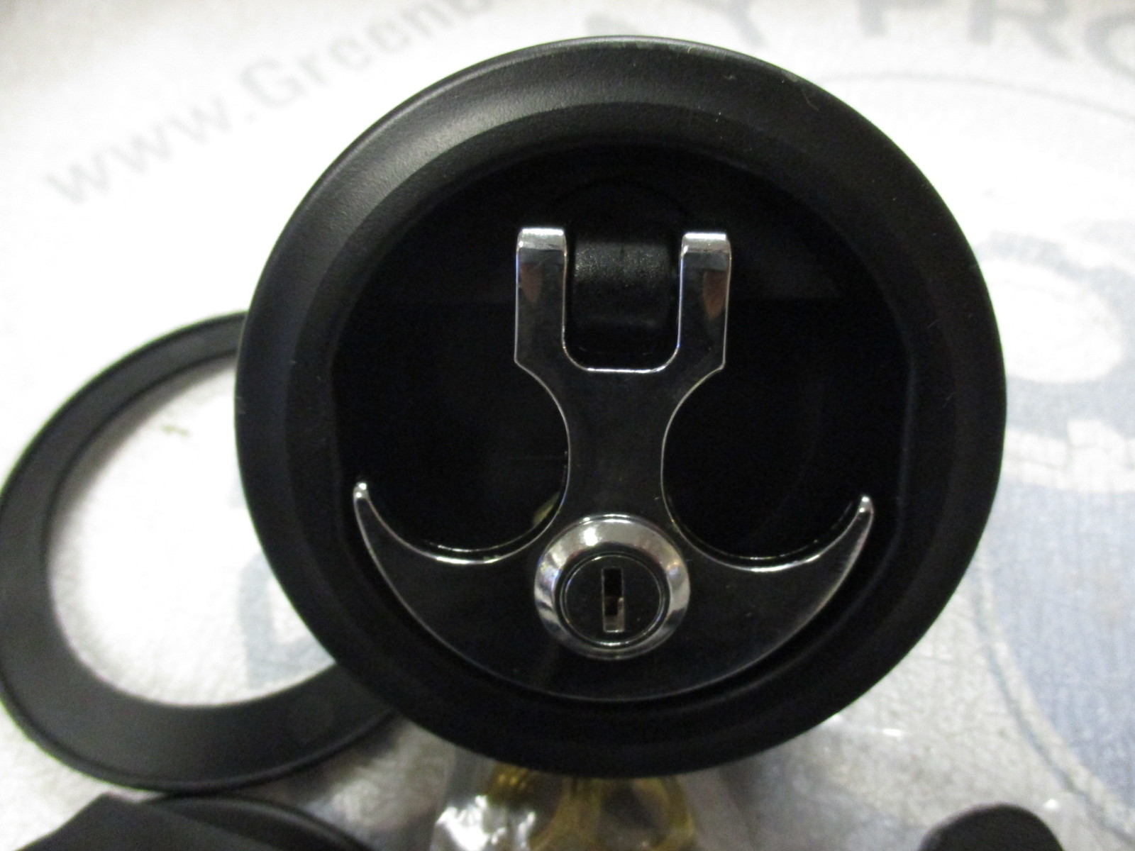 Marine Boat Anchor THandle Chrome Flush Mount Lock and Cam Green Bay