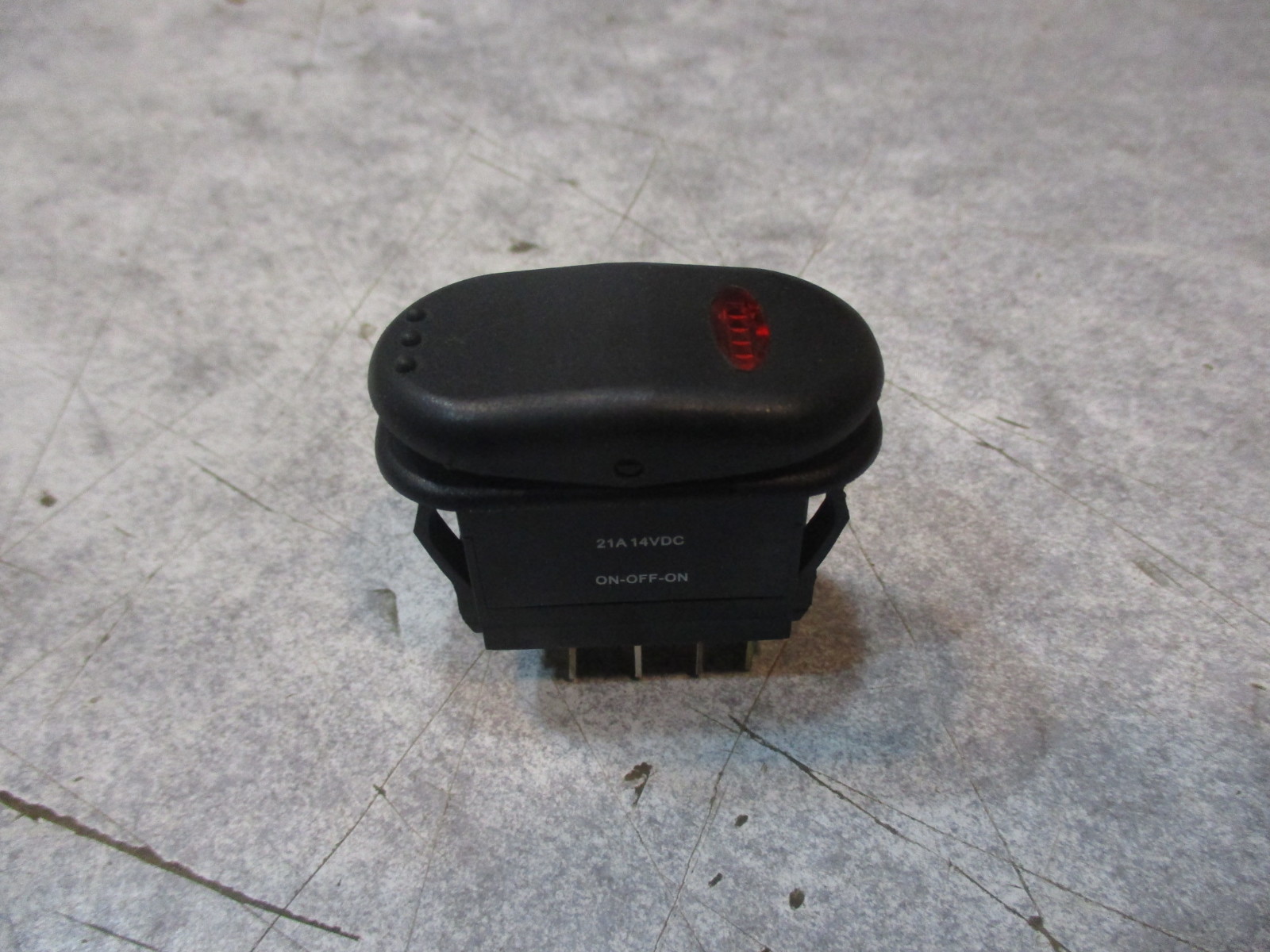 Illuminated On/Off/On 7 Blade Terminal Rocker Switch Marine Boat 21A 14VDC