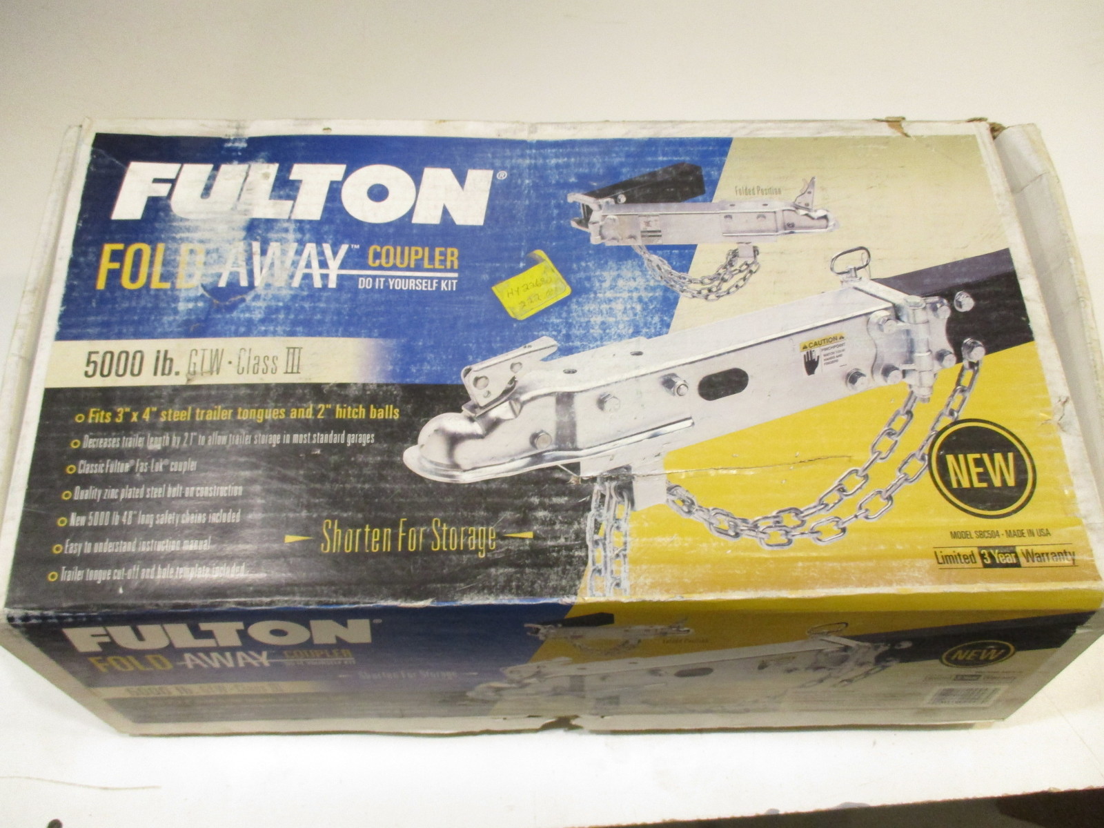 SBC504 Fulton Fold Away Folding Hitch Coupler 5000 lb. Class III 2