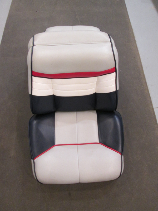 Back to Back Boat Seats for 1990 Bayliner Capri Blue Grey White Red