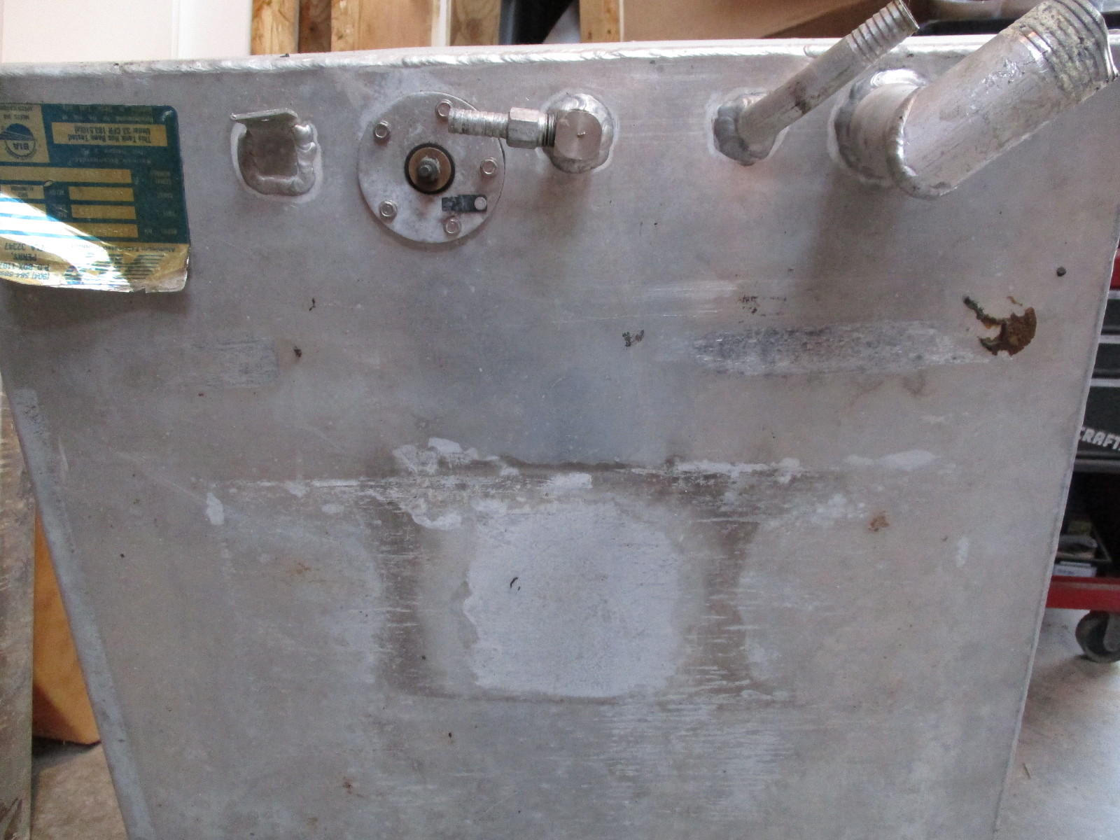 Aluminum Boat Gas Tank 48 x 32 x 4 Inch 40 Gallon Green Bay Propeller & Marine LLC