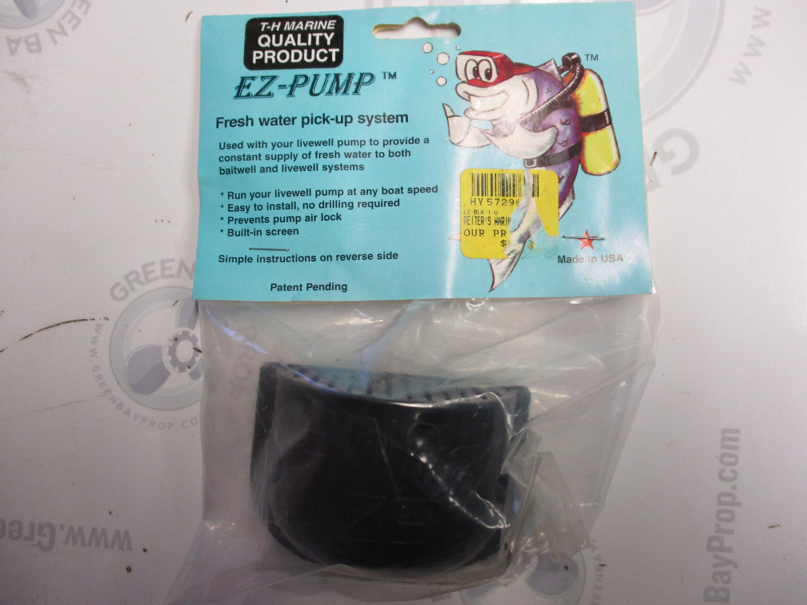 EZ-PUMP BAITWELL SCREEN/PICKUP 2 3/4"for 1 1/4"x 1 3/4" Intake Black EZ-BLK-1-U