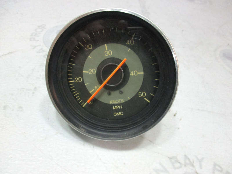 122994 OMC Marine Boat Gauge Speedometer 50 MPH 4 1/4"