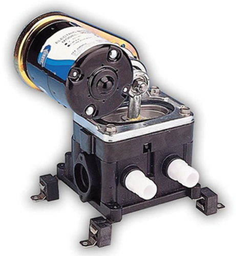 JABSCO BELT DRIVE DIAPHRAGM BILGE PUMP, 3/4" PORTS-, 12V, 5.5 GPM