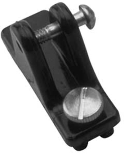 NYLON TRACK FITTINGS, BLACK-Track Hinge, .85 Track, Port & Starboard; Base 7/8" x 2-7/16"