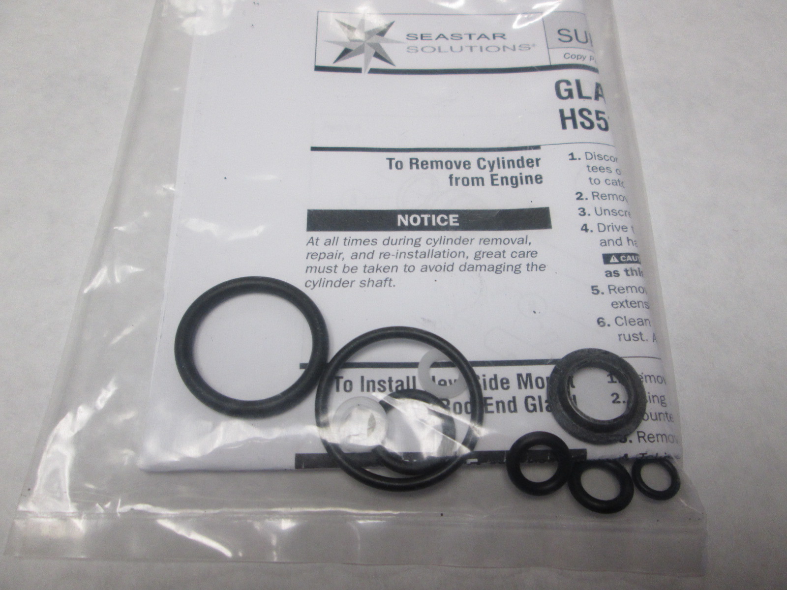 SEASTAR HYDRAULIC CYLINDERSeal Kit for O/B Side Mt Cylinders for HC5331, HC5370 Green Bay