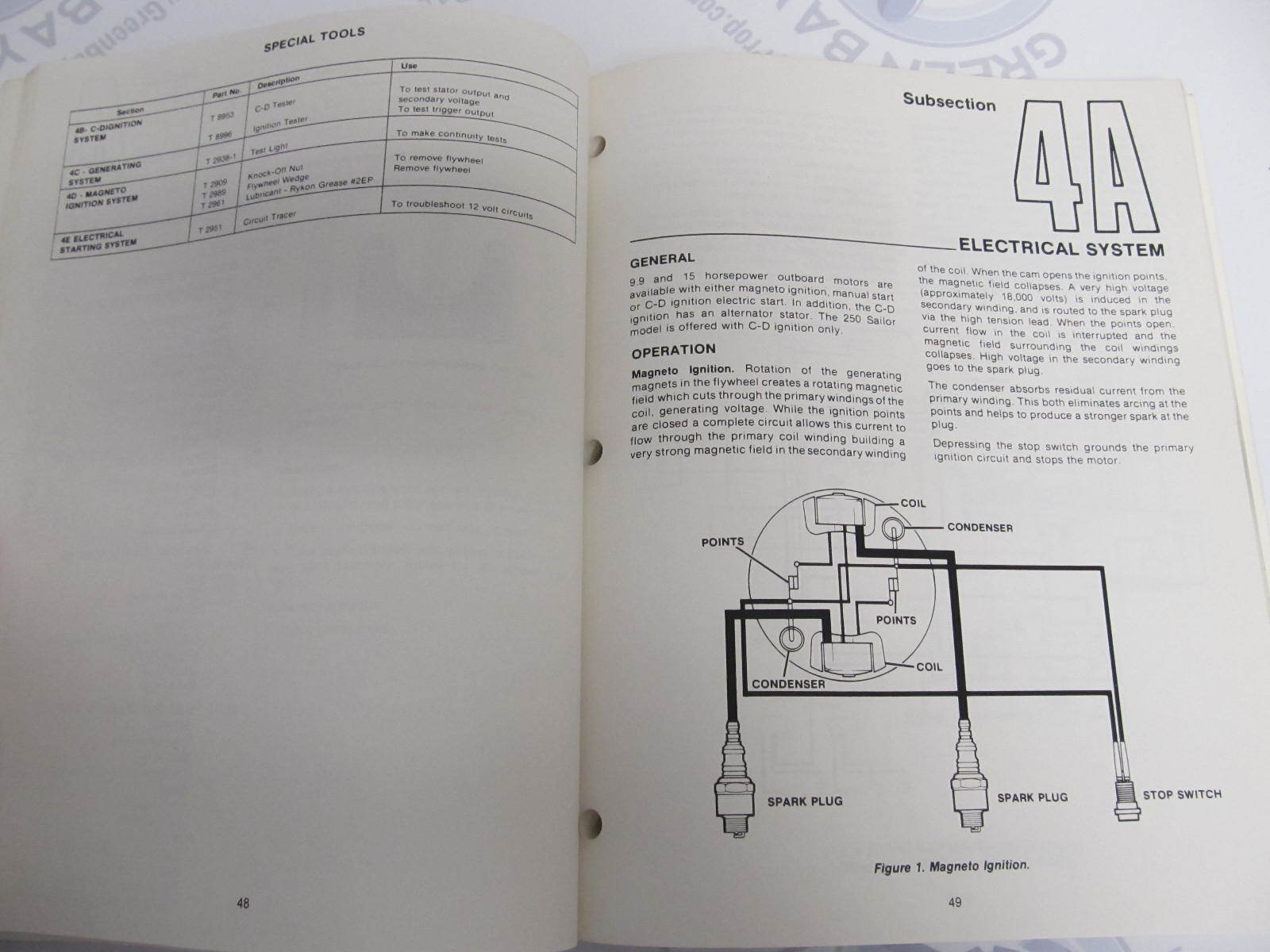 ... OB3869 Mercury Force Chrysler Outboard Service Manual 9.9/15 HP 250 Sailor