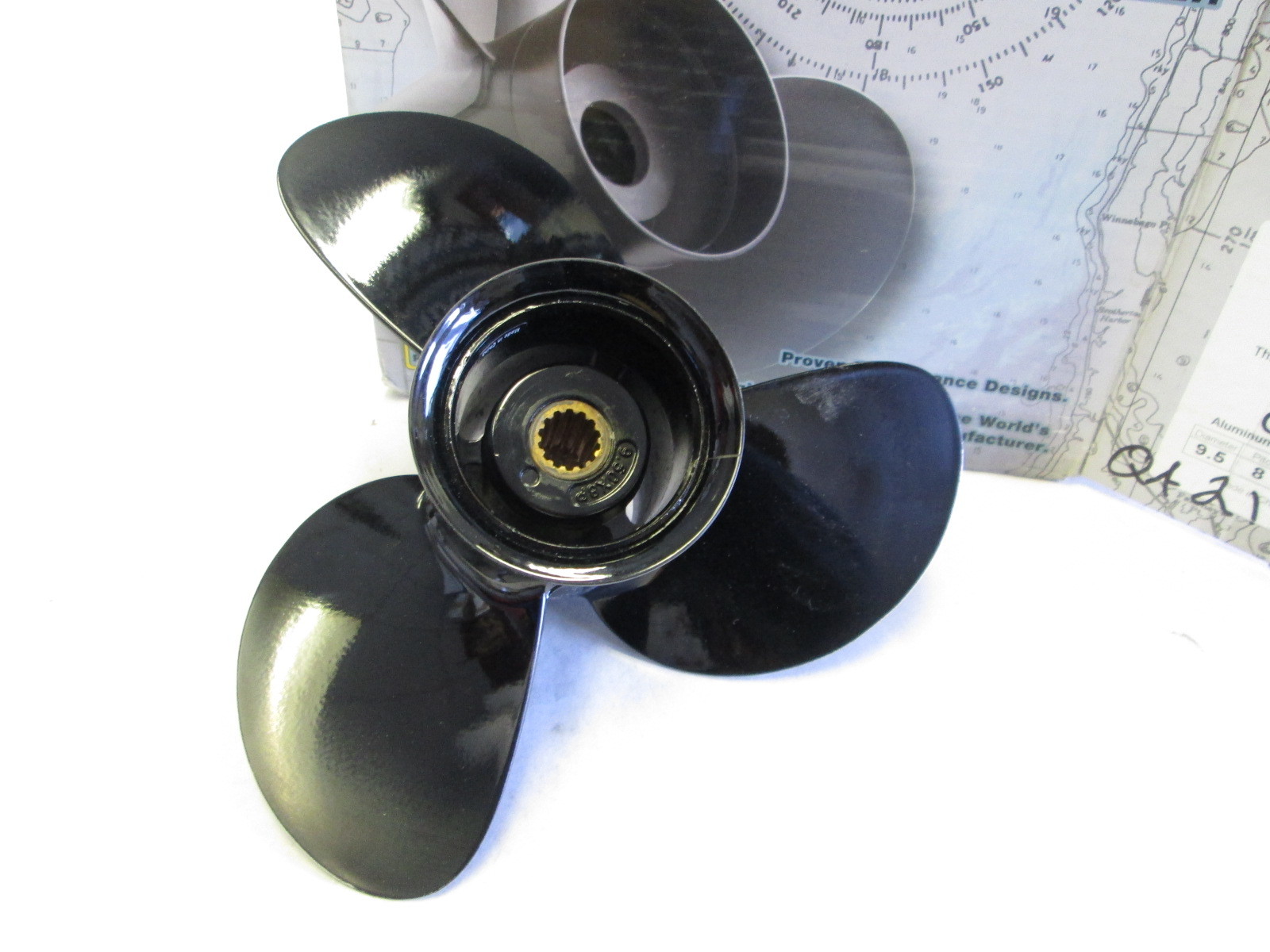 9.5 x 8 Pitch Prop for Mercury Mariner 15/20 Hp 4Stroke Outboard