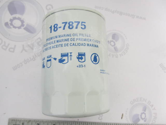 18-7875 Sierra Marine Oil Filter, Long Ford Inboards OMC 502900 Mercury 802886Q