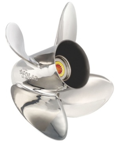 14.5 x 15 Pitch Stainless 4-Blade Prop for Mercury Mariner 135-300 HP Outboard