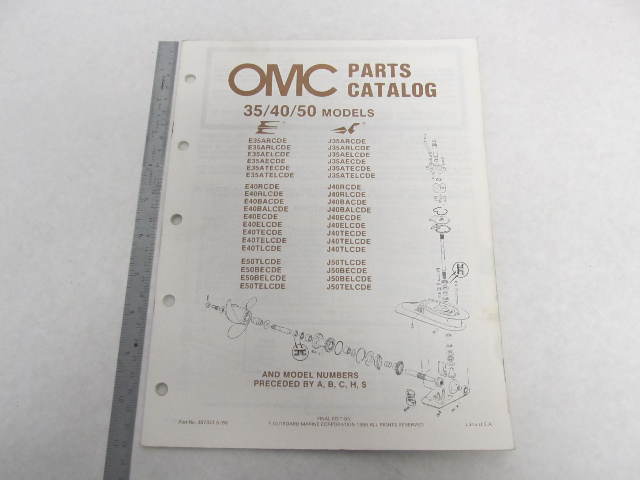 397321 OMC Evinrude Johnson 1986 Outboard 35-50 HP Parts Catalog