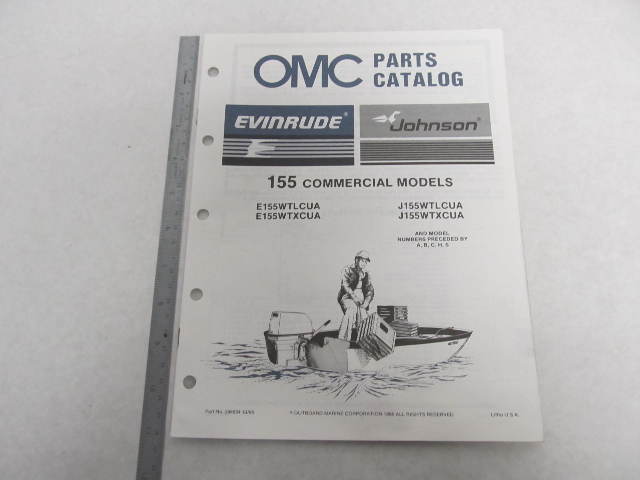 398634 OMC Evinrude Johnson 1987 Outboard 155 HP Commercial Parts Catalog