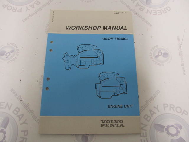 7733187-4 Volvo Penta Service Workshop Manual 740/DP MS5 Engine Units