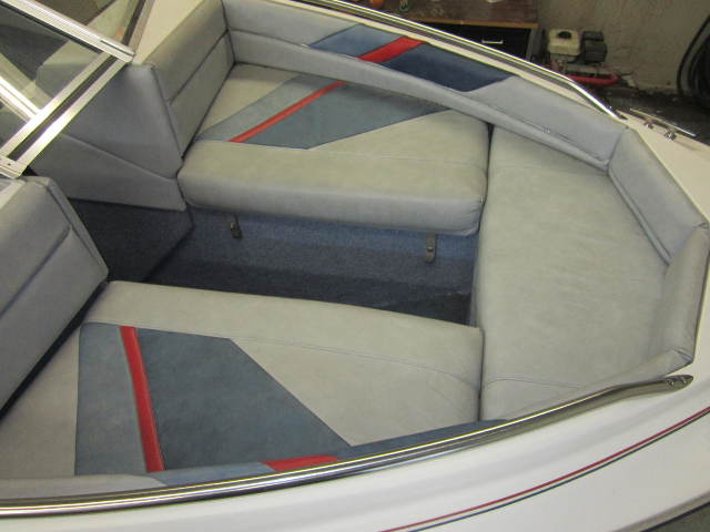 1986 Bayliner Capri 1600 Front Bow Pad Cushions Grey Vinyl