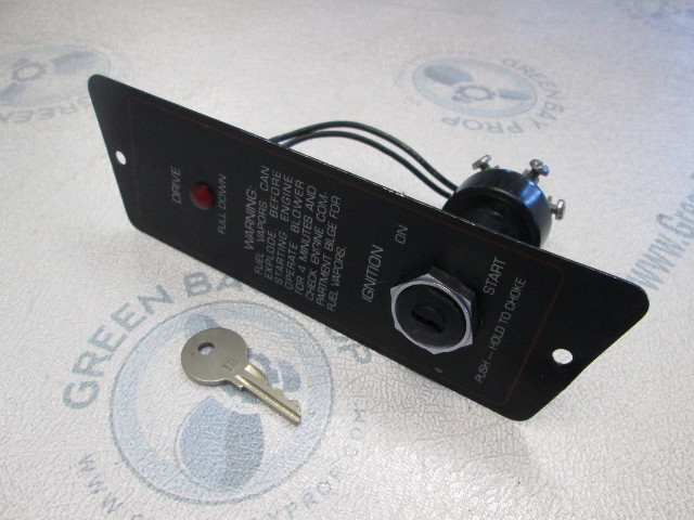1989 Bayliner Capri Boat Dash Ignition Key Switch Panel & Key