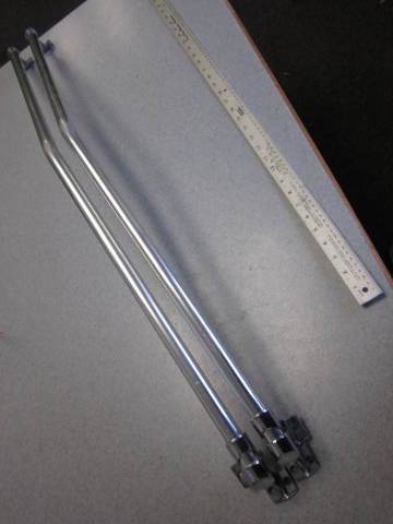 Aluminum Angled Back Boat Grab Hand Rails 44" X 2"