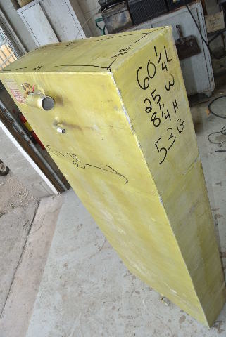 Aluminum Boat Gas Tank 53 Gallon 60.25 x 25 x 8.25 Tall